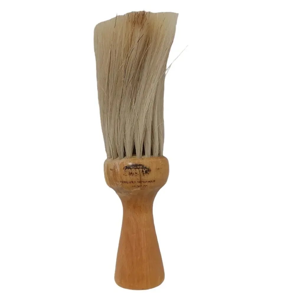 Professional Hair Salon 7 Combs Horsehair Barber Hair Dusting Shaving Brush VNT